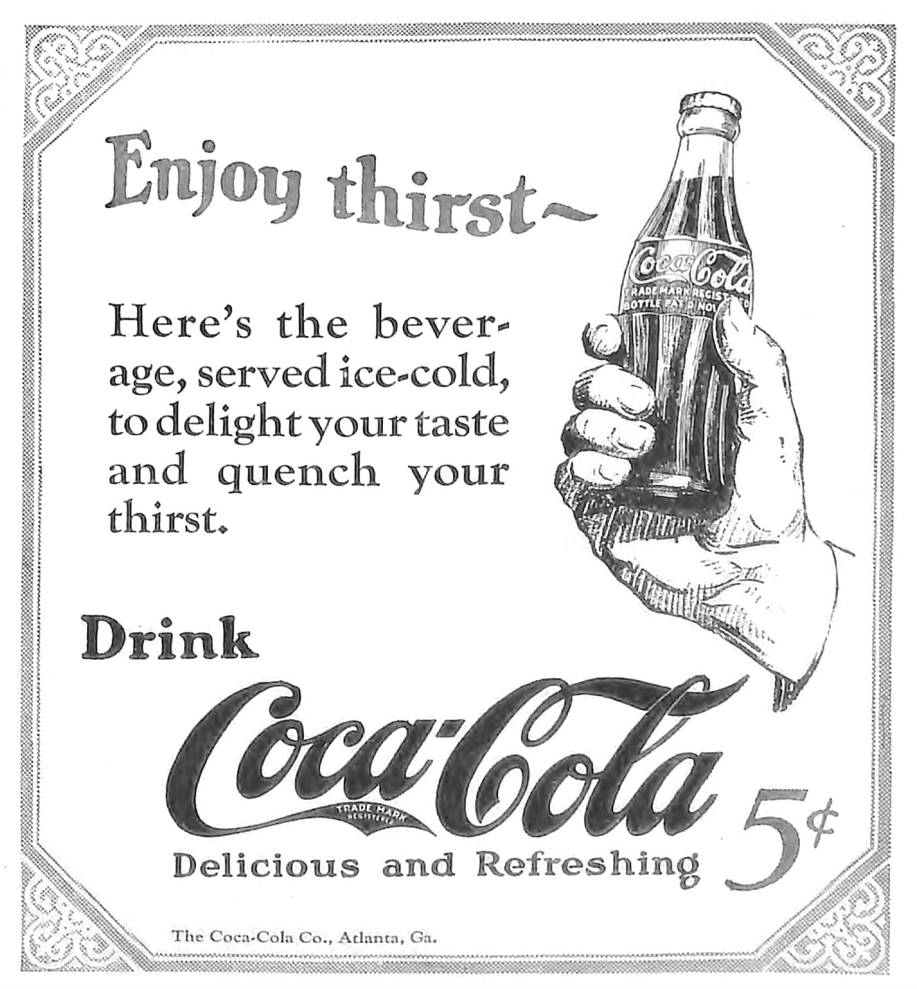 Pubblicità Coca-Cola apparsa su The Elks Magazine nel novembre 1923